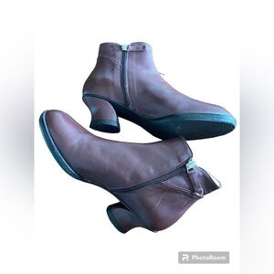 Audley London burgundy ankle booties